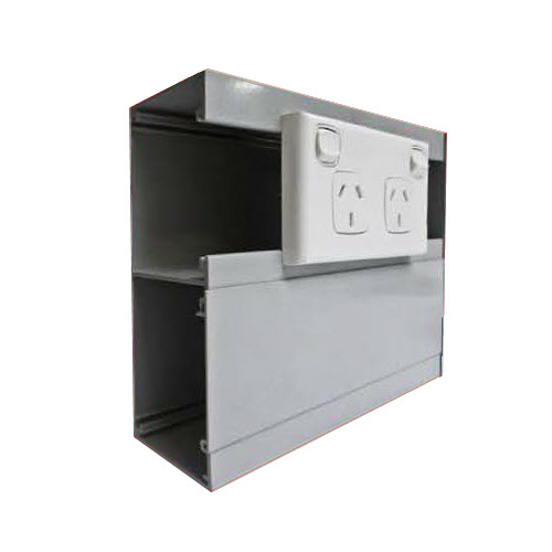 MK VP183WHI | Prestige 3D Dado Trunking End Caps, White Pair - Go Sparky